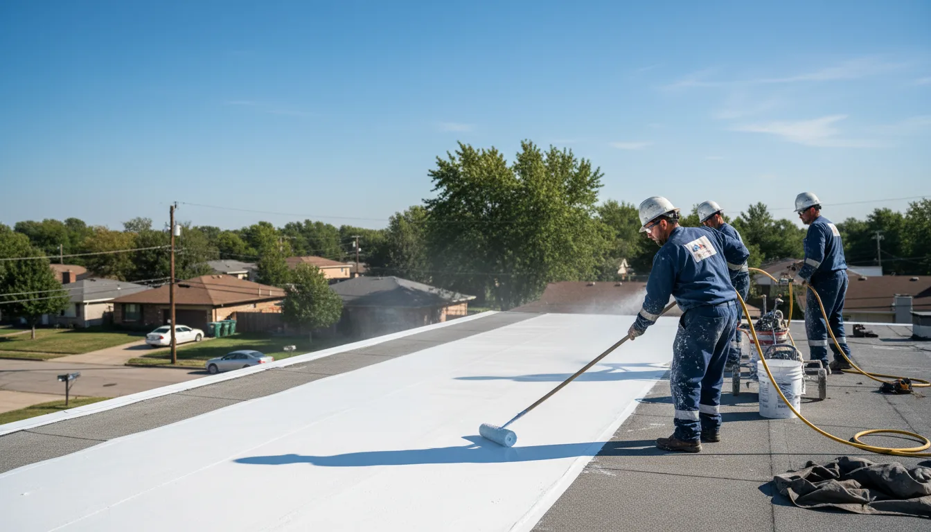 Commercial roof coating in Scottown, OH near me